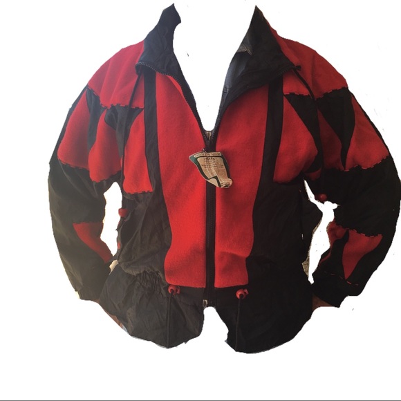 Argee Sport Jackets & Blazers - New Vintage Argee Sport Windbreaker Red & Black M